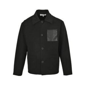 Loewe Wool Workwear Jacket In Black
