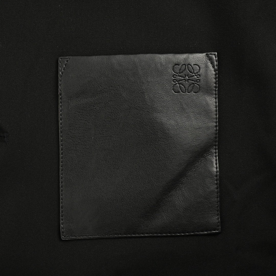 Loewe Wool Workwear Jacket In Black - Afbeelding 4