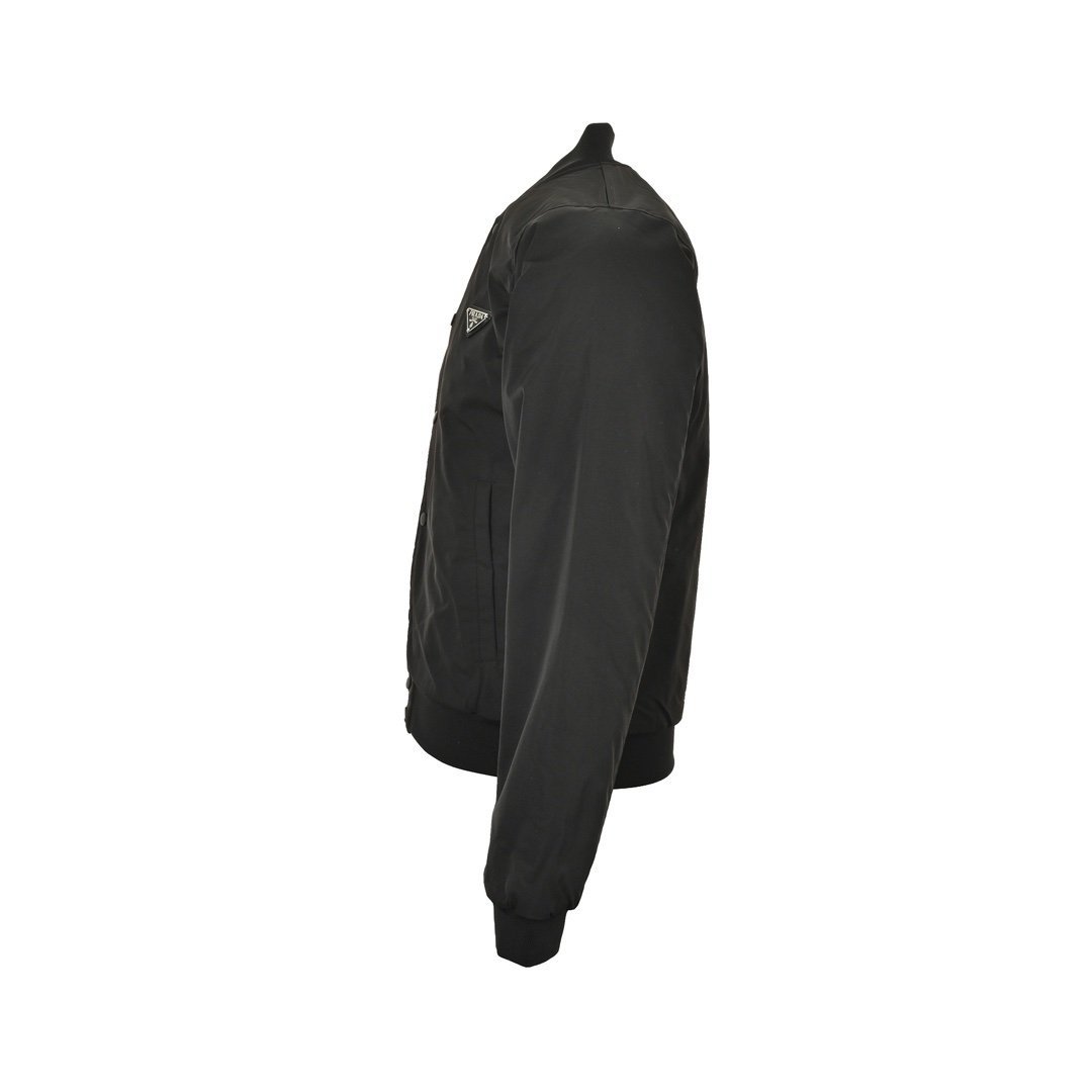 Prada Triangle Logo Bomber Jacket Black - Afbeelding 2