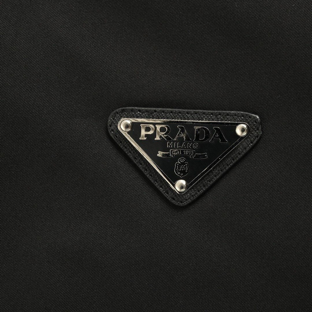 Prada Triangle Logo Bomber Jacket Black - Afbeelding 4