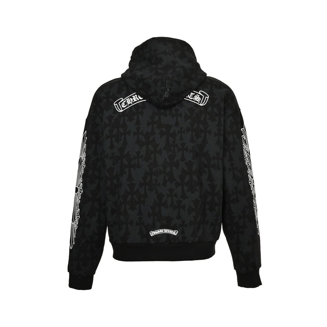 Chrome Hearts Cemetery Print Hoodie Black - Afbeelding 3