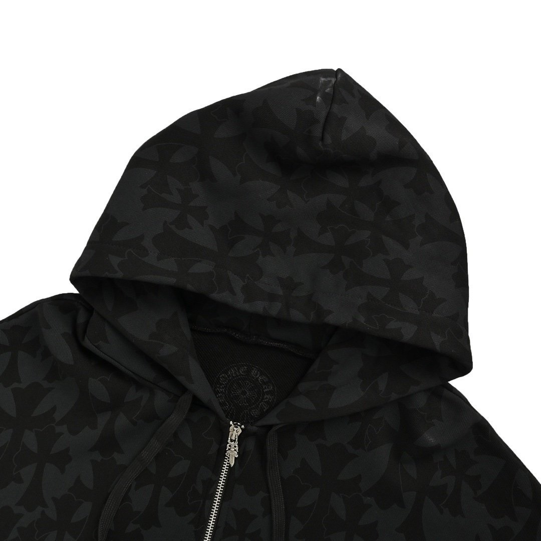 Chrome Hearts Cemetery Print Hoodie Black - Afbeelding 5