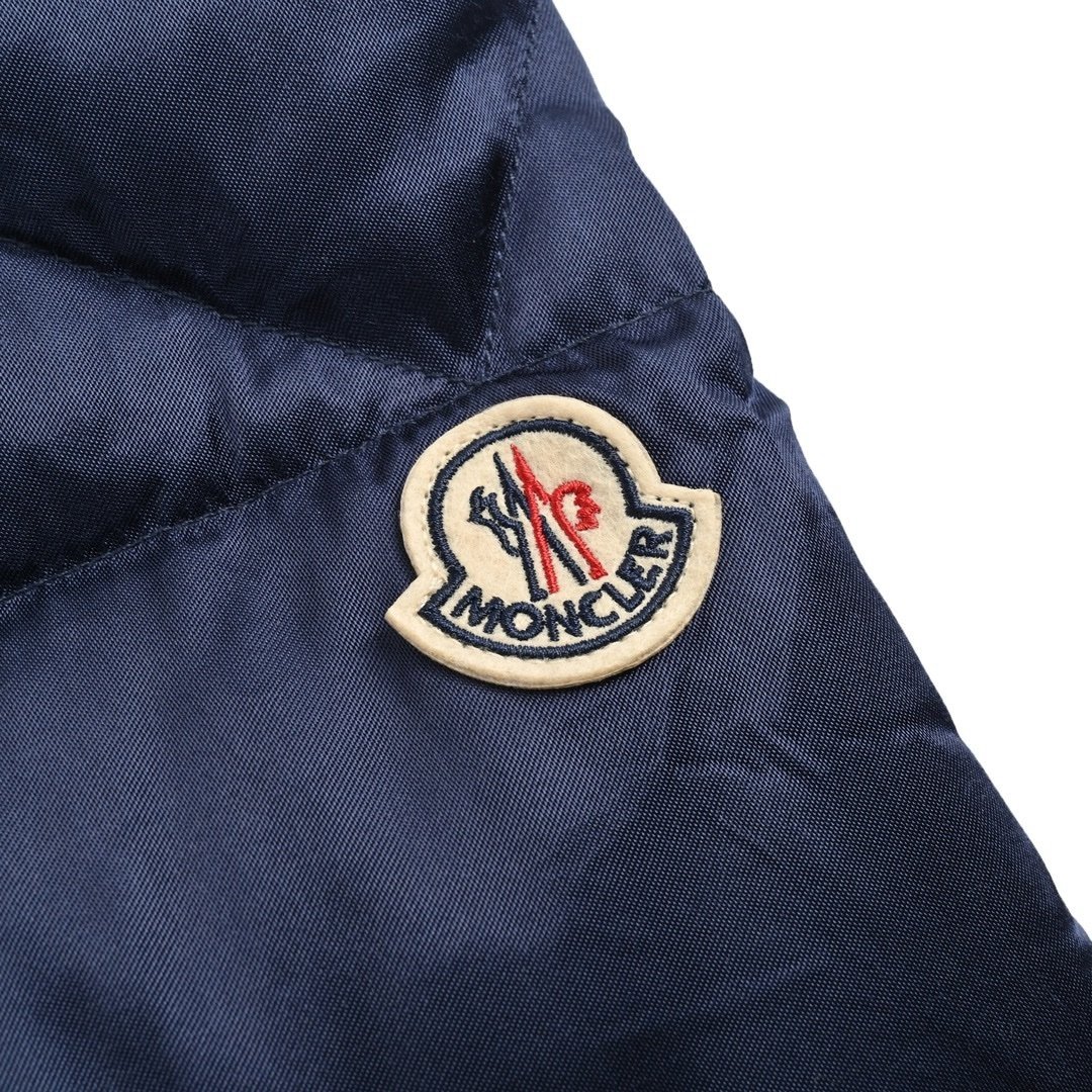 Moncler Dives Satin Padded Bomber Jack Navy - Afbeelding 5