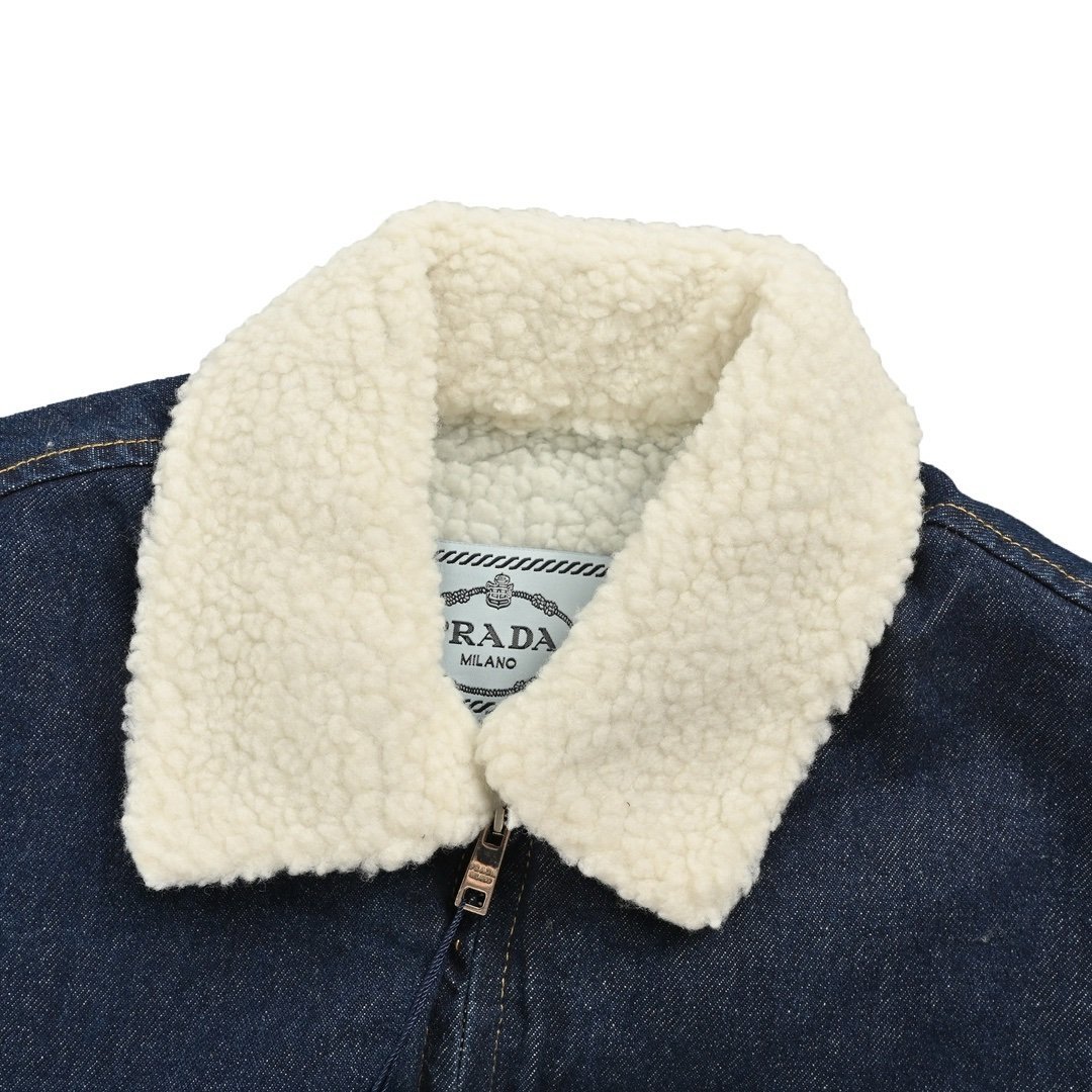 Prada Padded Denim Jacket Navy - Afbeelding 4