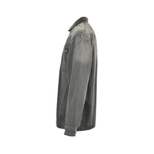 Alternative view of Prada Embellished Denim Jacket In Grey
