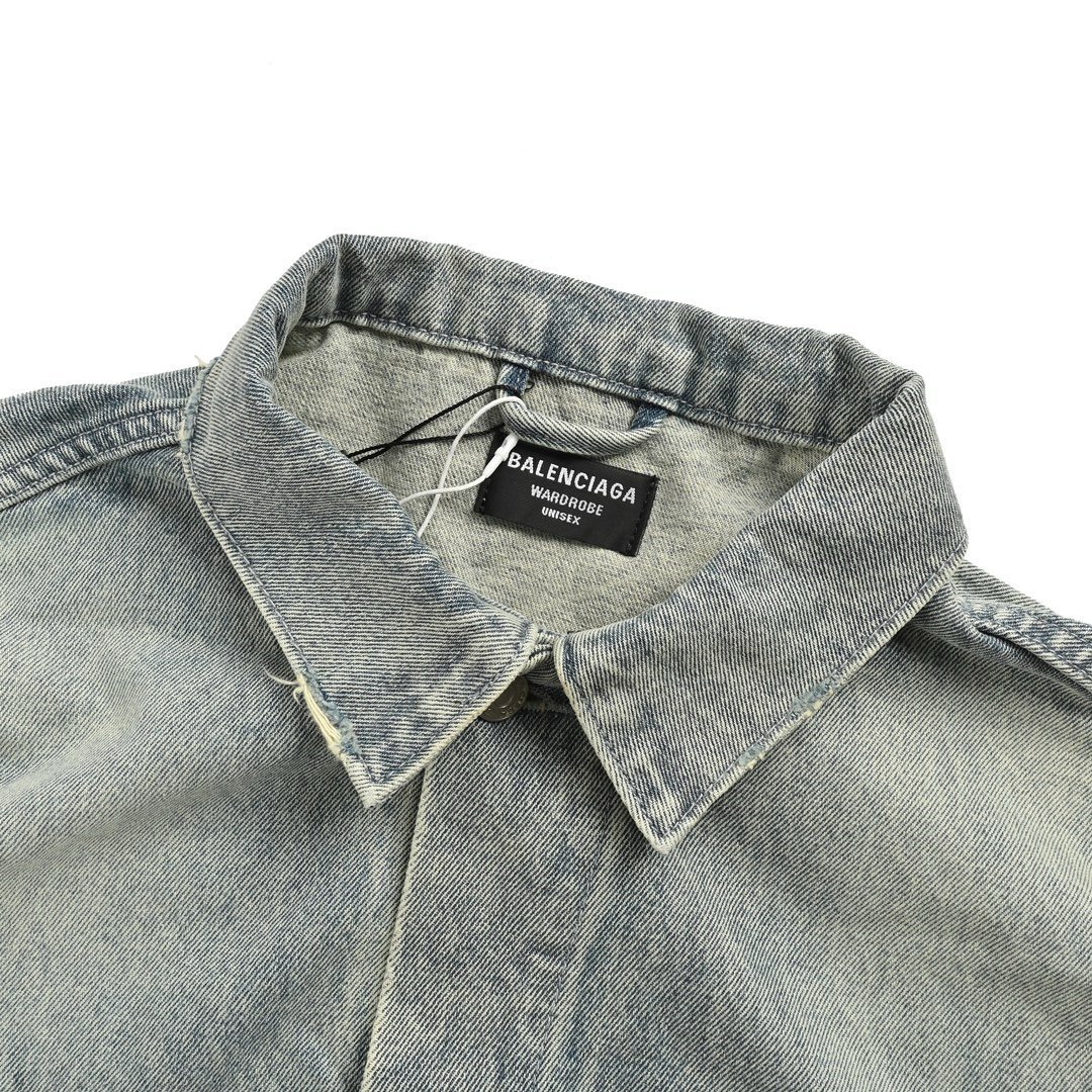 Balenciaga 3B Sports Oversize Vintage Denim Jacket - Afbeelding 4