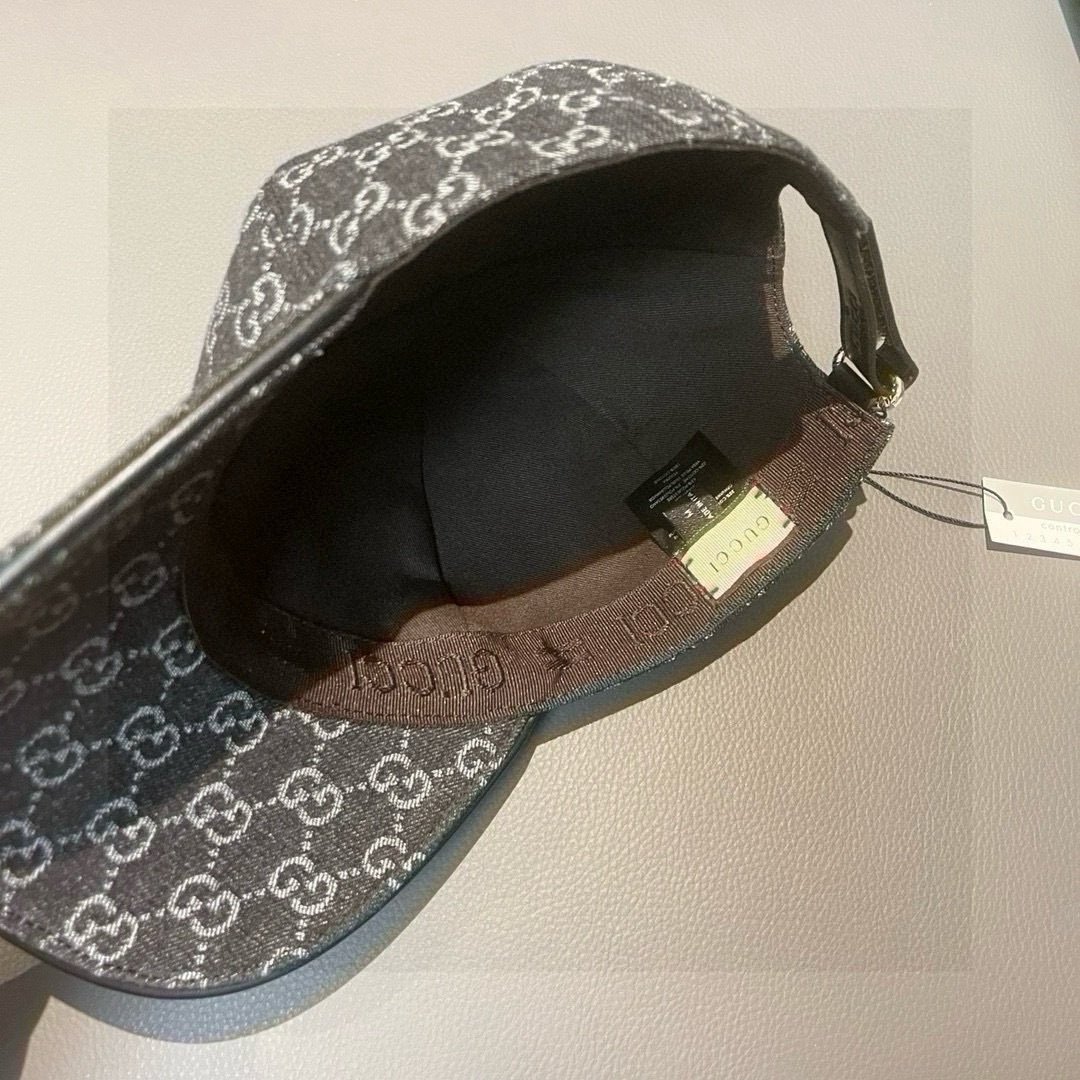 Gucci GG Supreme Baseball Cap Black White - Afbeelding 4