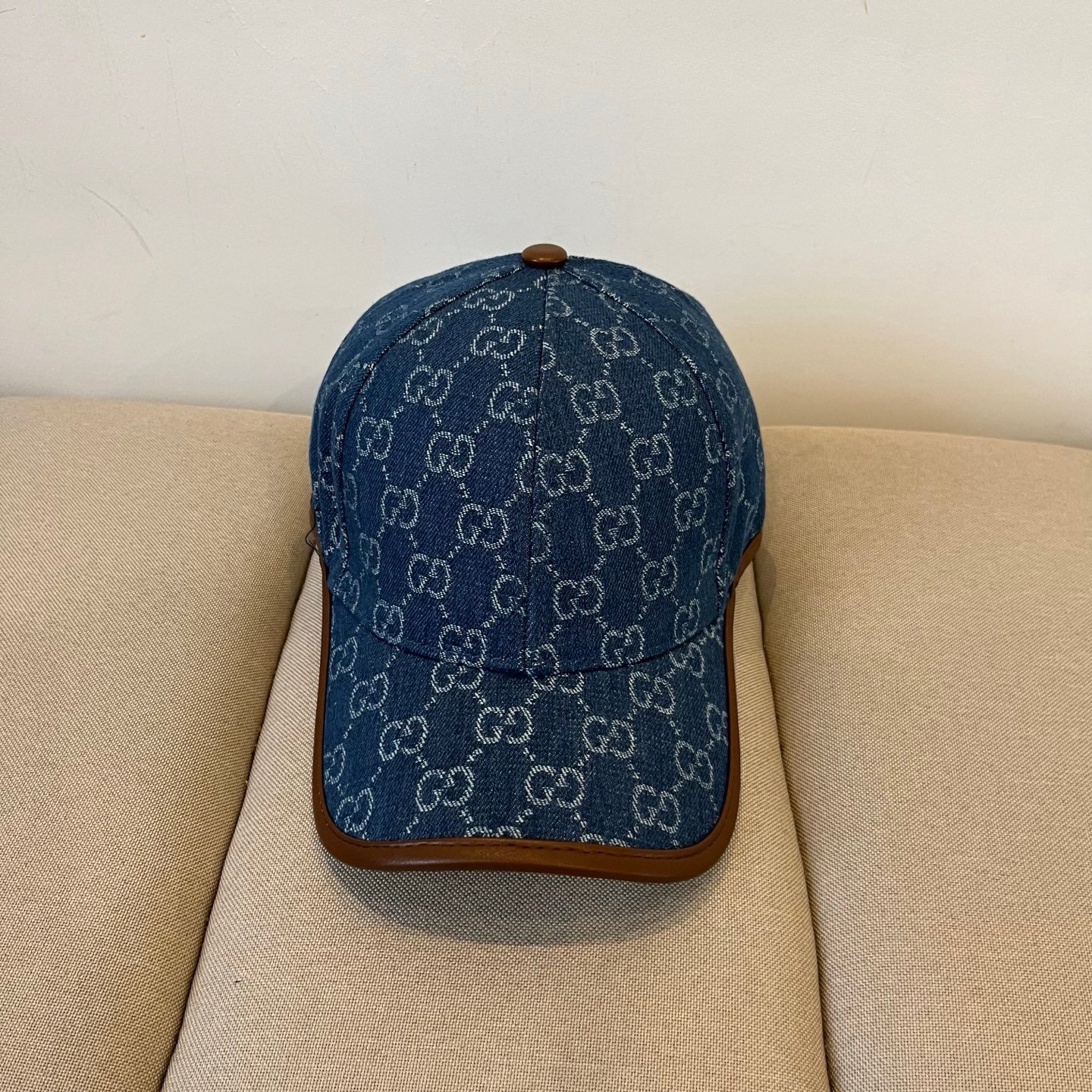 Gucci GG Denim Baseball Cap Blue White - Afbeelding 2