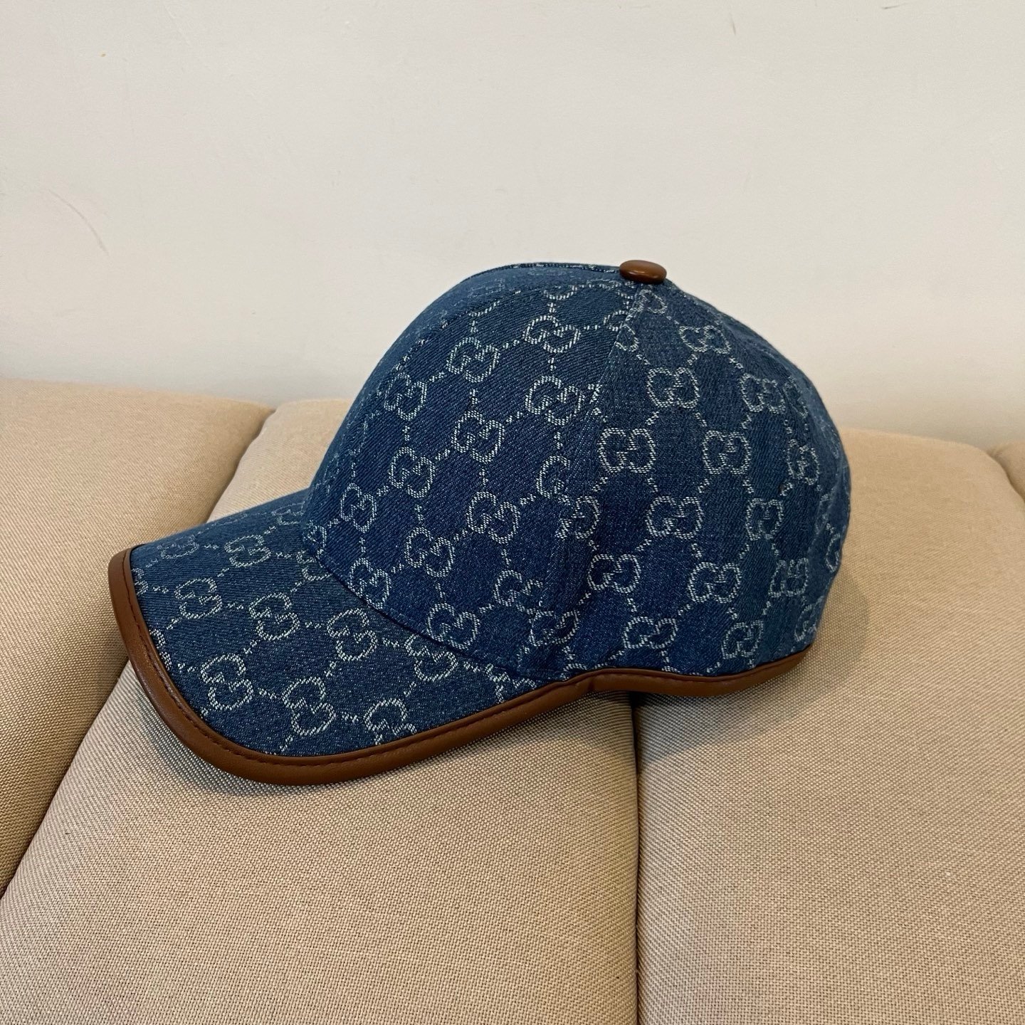Gucci GG Denim Baseball Cap Blue White - Afbeelding 3