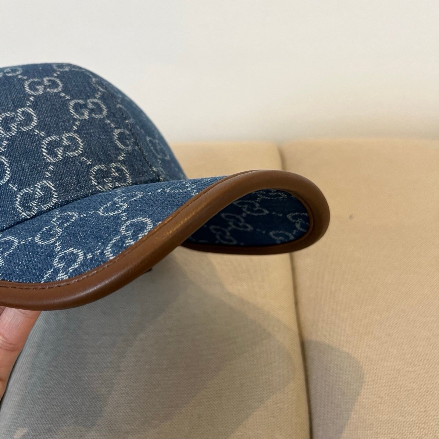 Gucci GG Denim Baseball Cap Blue White - Afbeelding 4