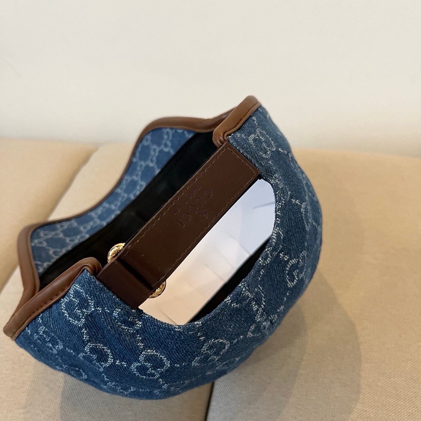 Gucci GG Denim Baseball Cap Blue White - Afbeelding 7