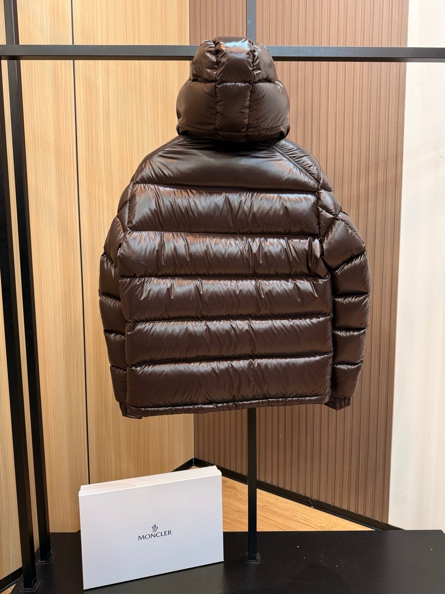 Moncler Maya Hooded Down Jacket Brown - Afbeelding 5