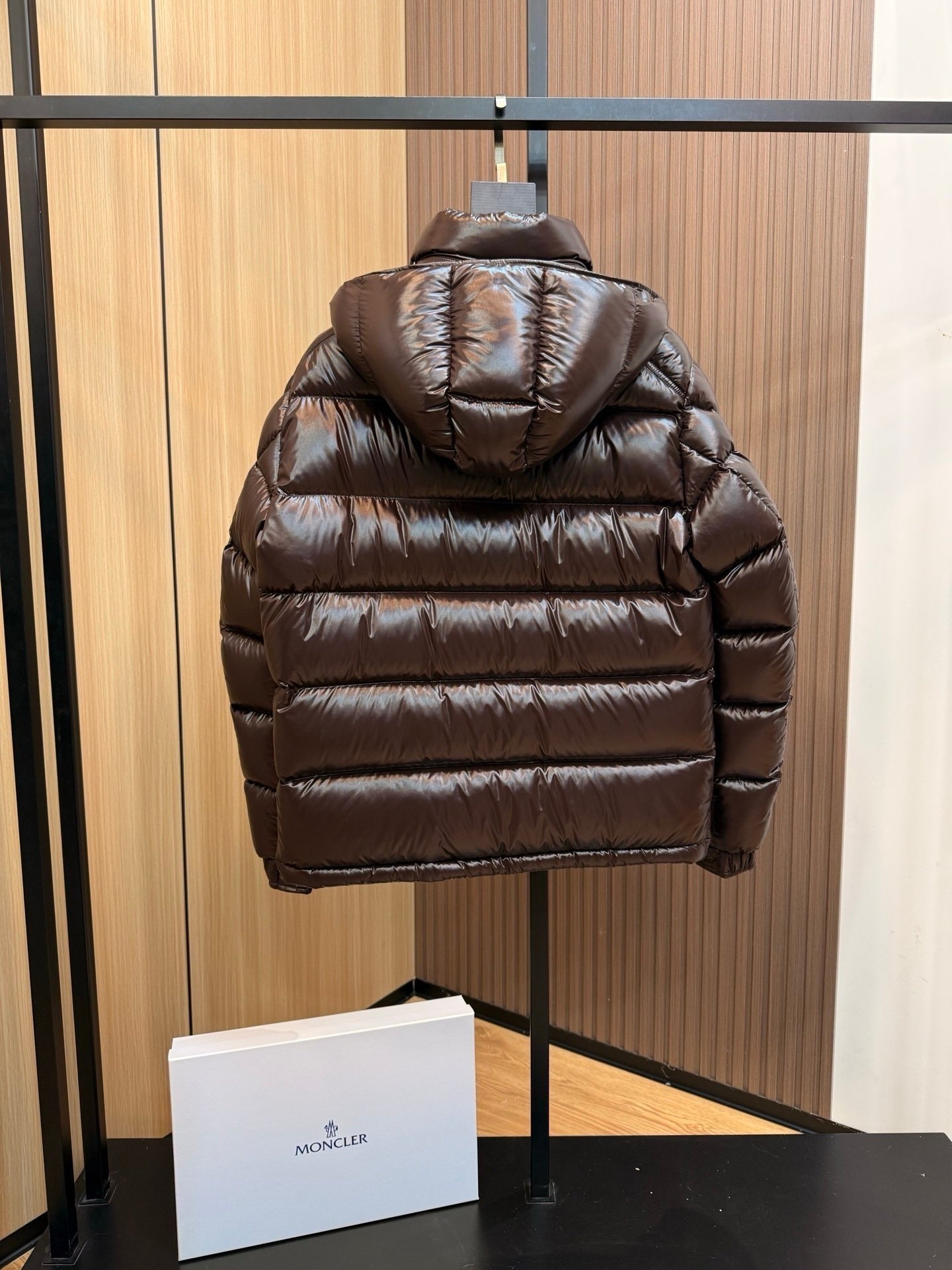 Moncler Maya Hooded Down Jacket Brown - Afbeelding 7