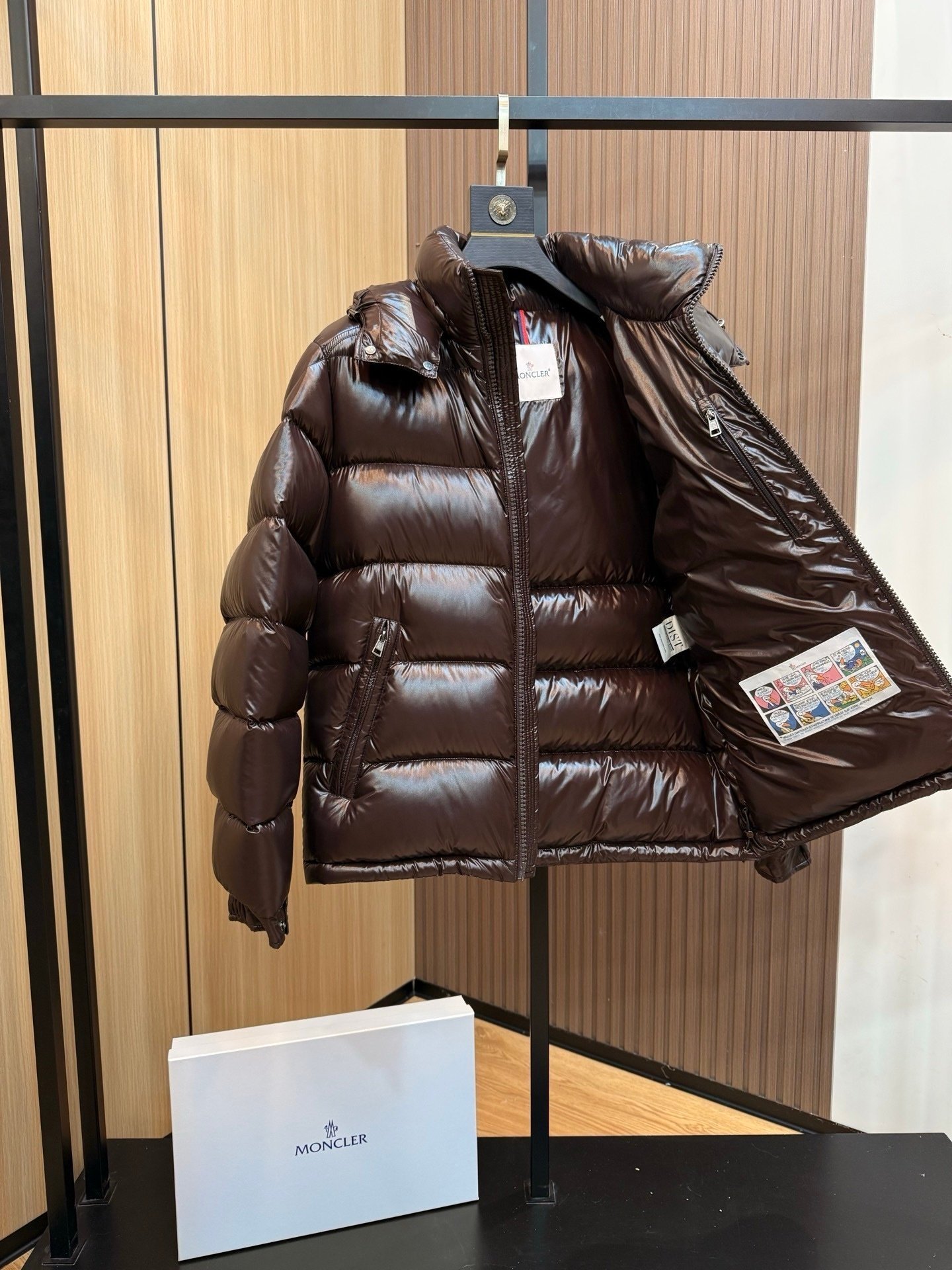 Moncler Maya Hooded Down Jacket Brown - Afbeelding 6
