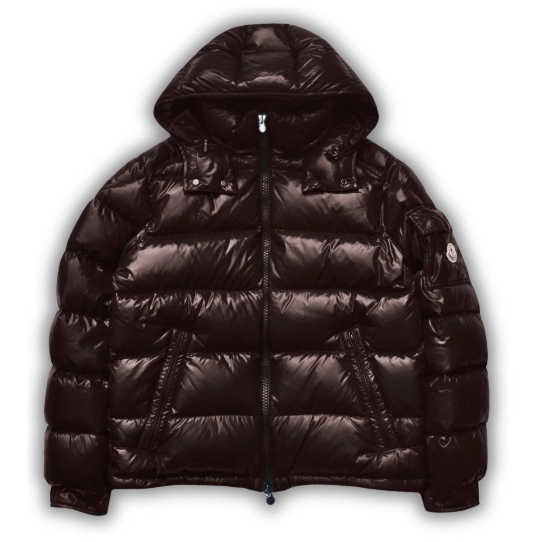 Moncler Maya Hooded Down Jacket Brown
