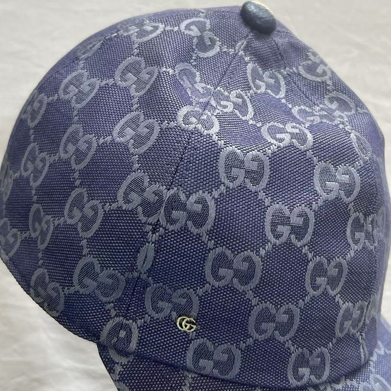 Gucci GG Canvas Baseball Cap Blue White - Afbeelding 3
