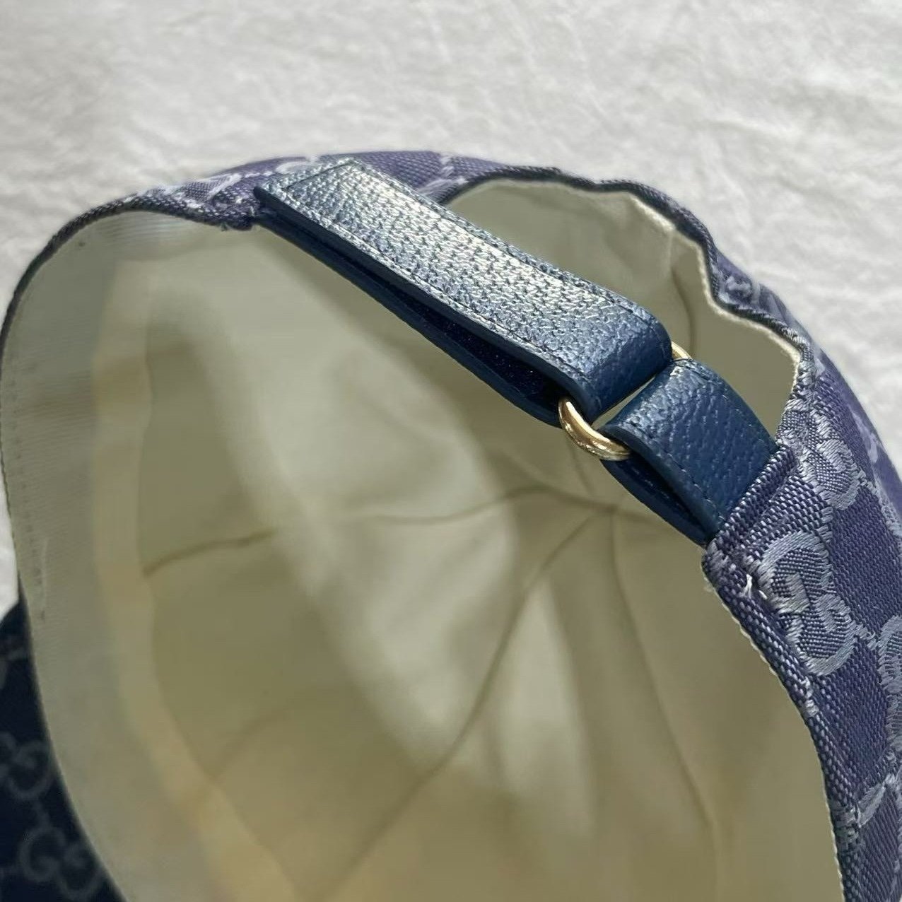 Gucci GG Canvas Baseball Cap Blue White - Afbeelding 6