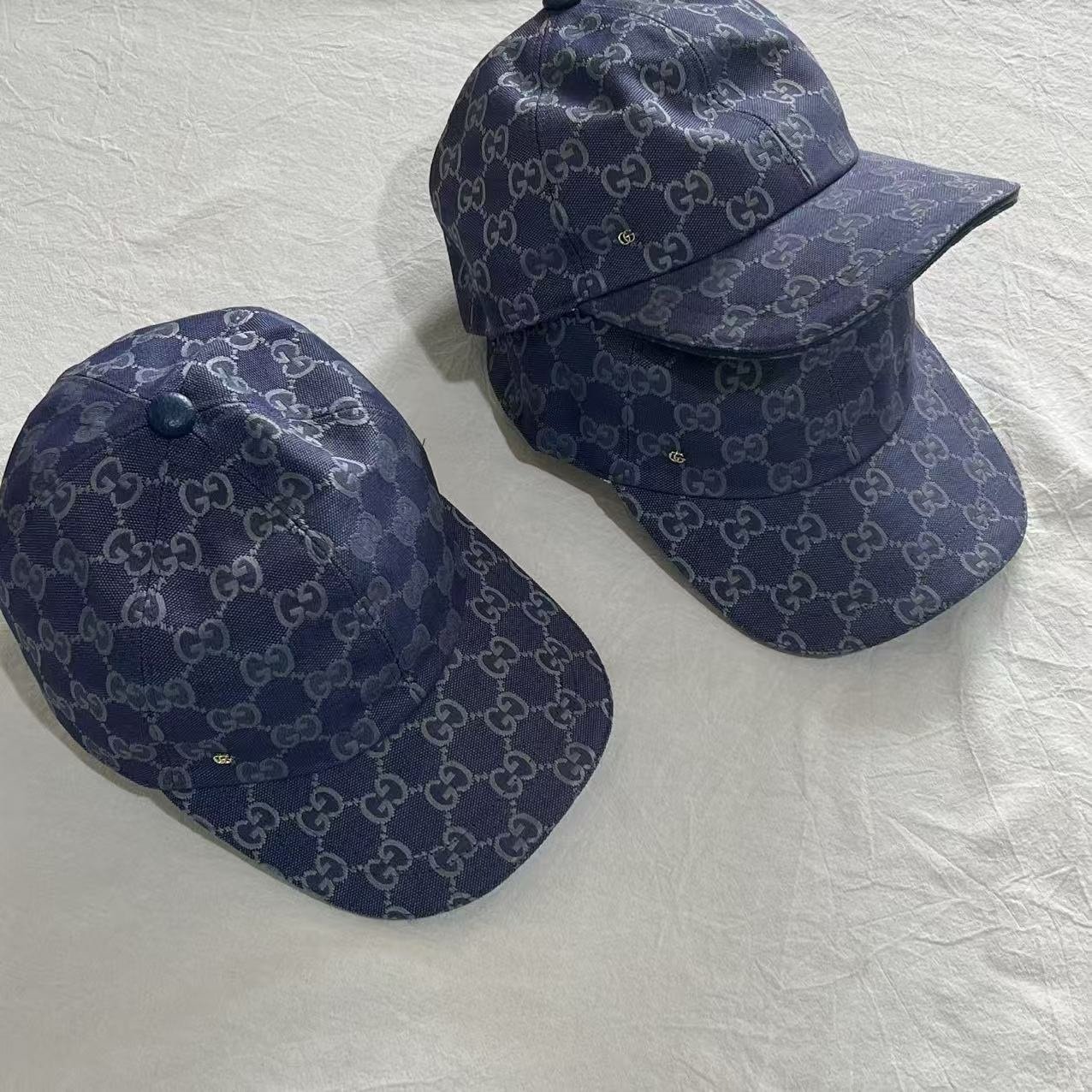 Gucci GG Canvas Baseball Cap Blue White - Afbeelding 2