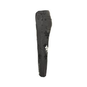 Alternative view of Chrome Hearts Kendall Jenner Jeans White Logo Patch