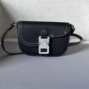 Alternative view of Dior Leather Mini Saddle Messenger Bag Black