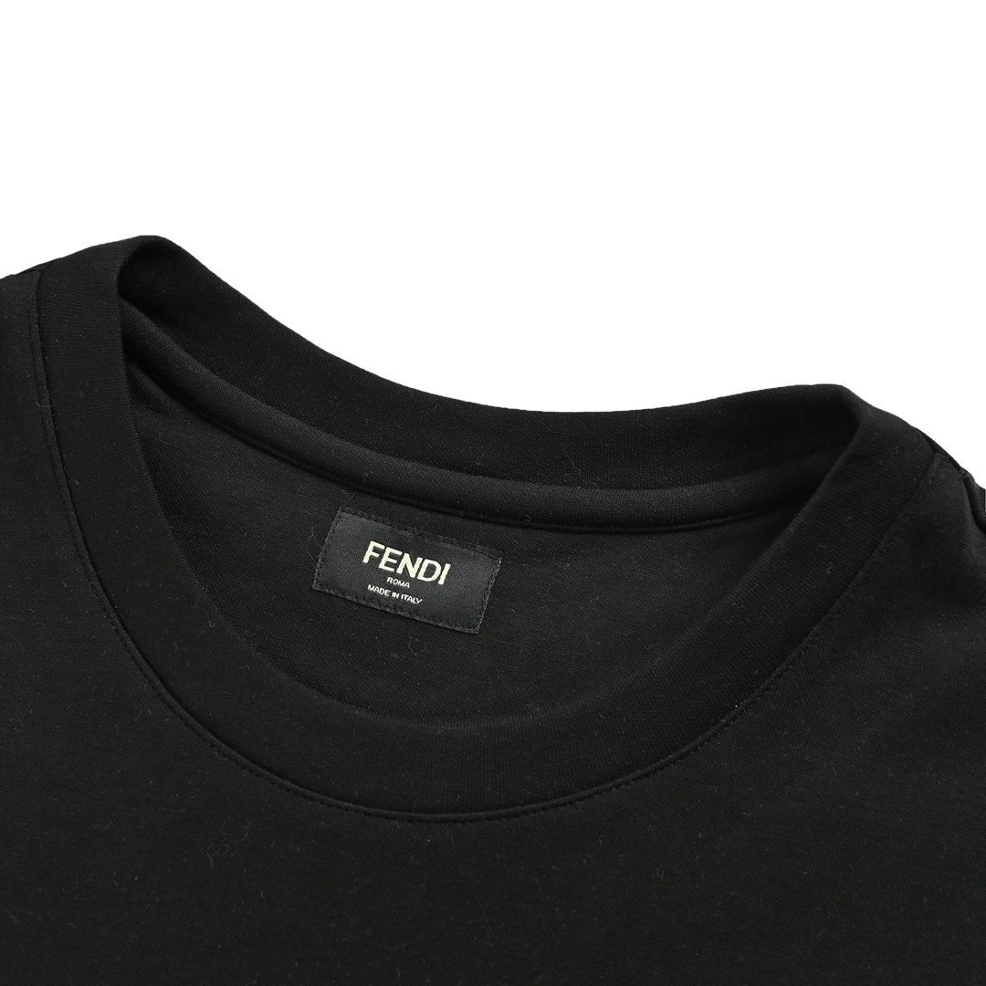 Fendi FF Monogram Pocket Oversized T-Shirt Black - Afbeelding 4