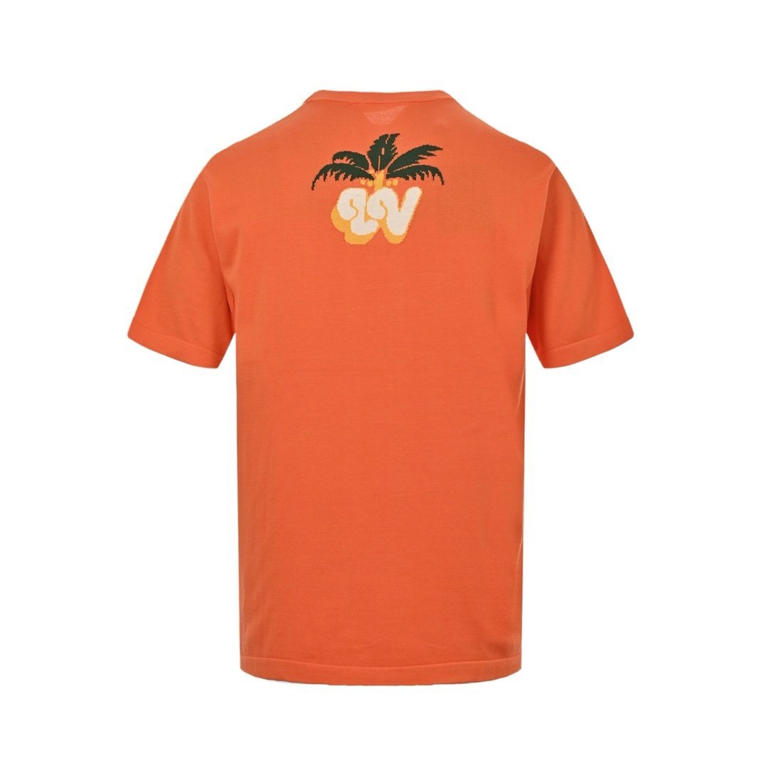 Louis Vuitton Short Sleeved Cotton Crew Neck Orange - Afbeelding 3
