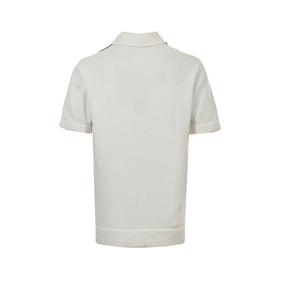 Gucci Terry Knit Polo Shirt White - Afbeelding 2