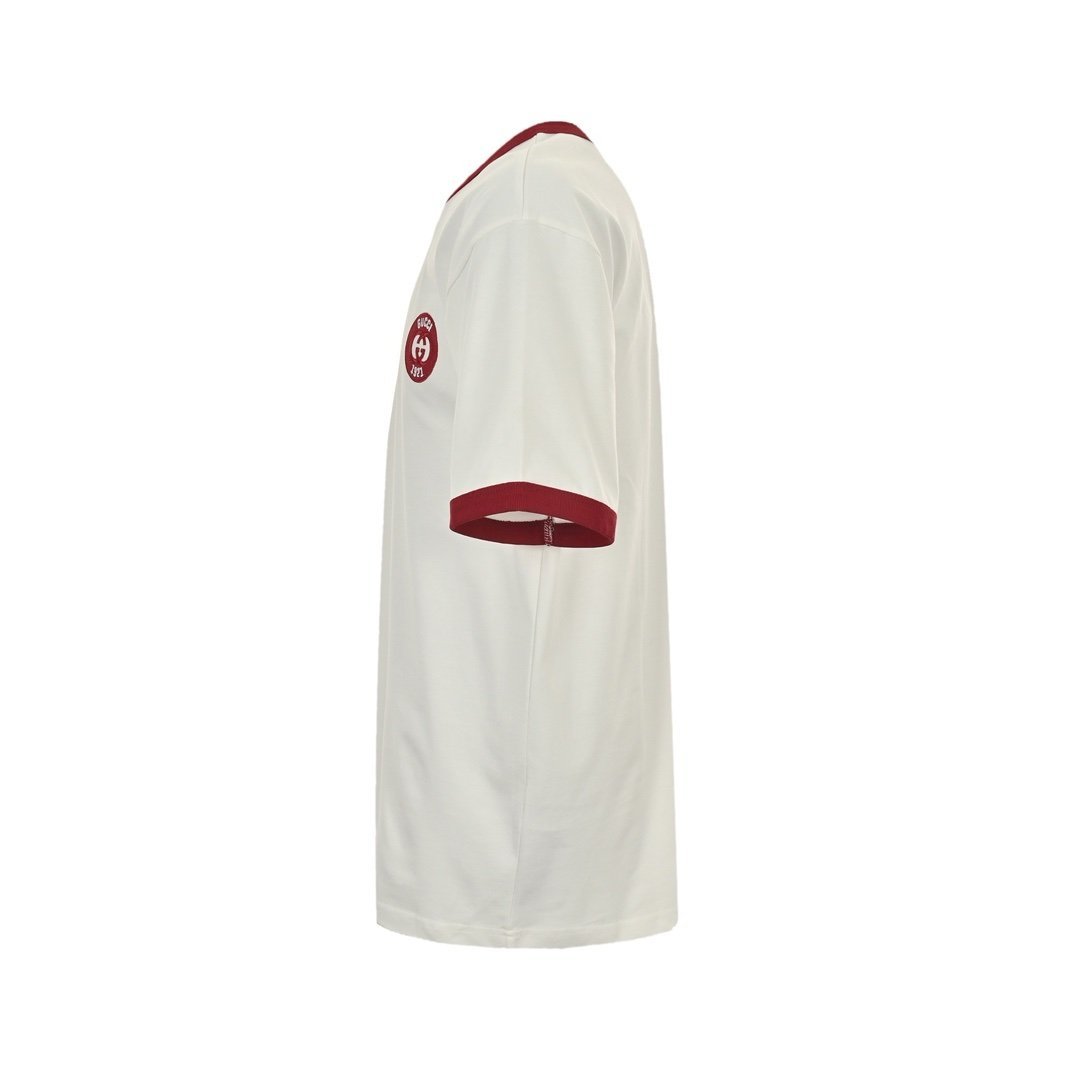 Gucci GG Logo Ringer T-Shirt White Red - Afbeelding 2