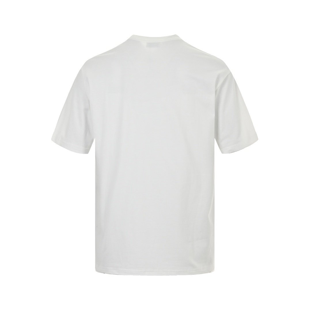 Moncler Optical Logo White Cotton T-Shirt - Afbeelding 2
