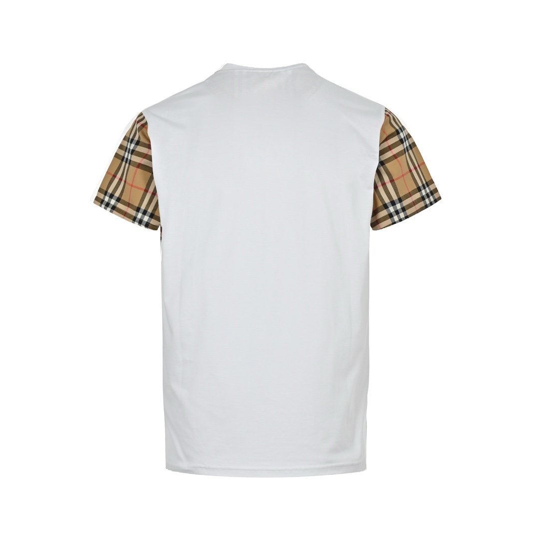 Burberry Check Sleeve T-Shirt White - Afbeelding 2