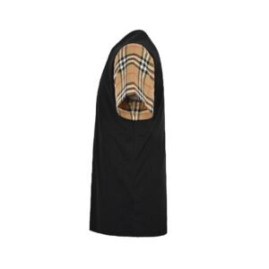 Alternative view of Burberry Check Sleeve T-Shirt Black