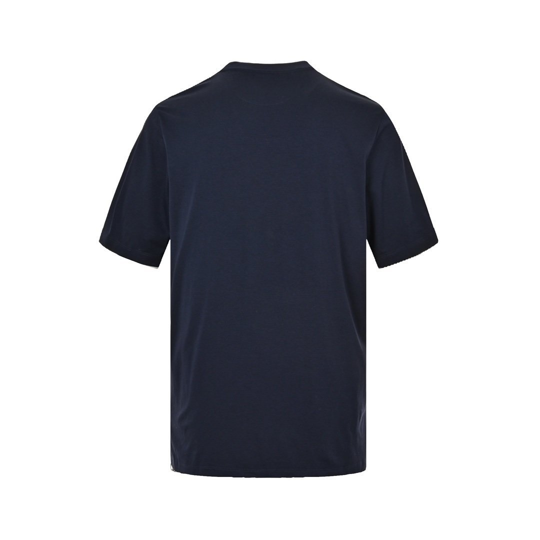 Fendi FF Print Cotton T-Shirt Navy - Afbeelding 2
