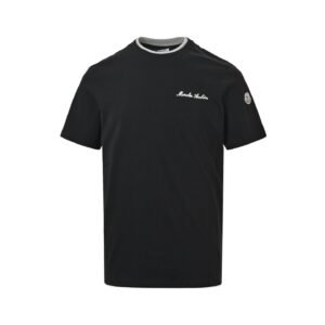 Moncler Crew Neck T-Shirt Logo In Black