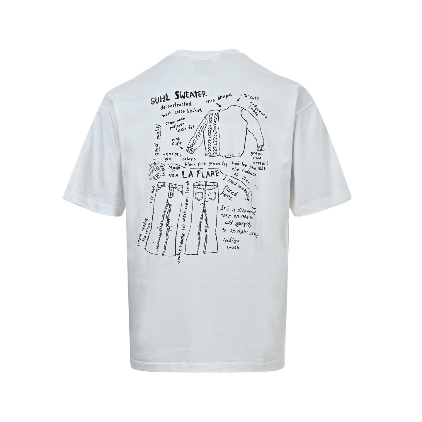 Gallery Dept. Front Logo T-Shirt in White - Afbeelding 3