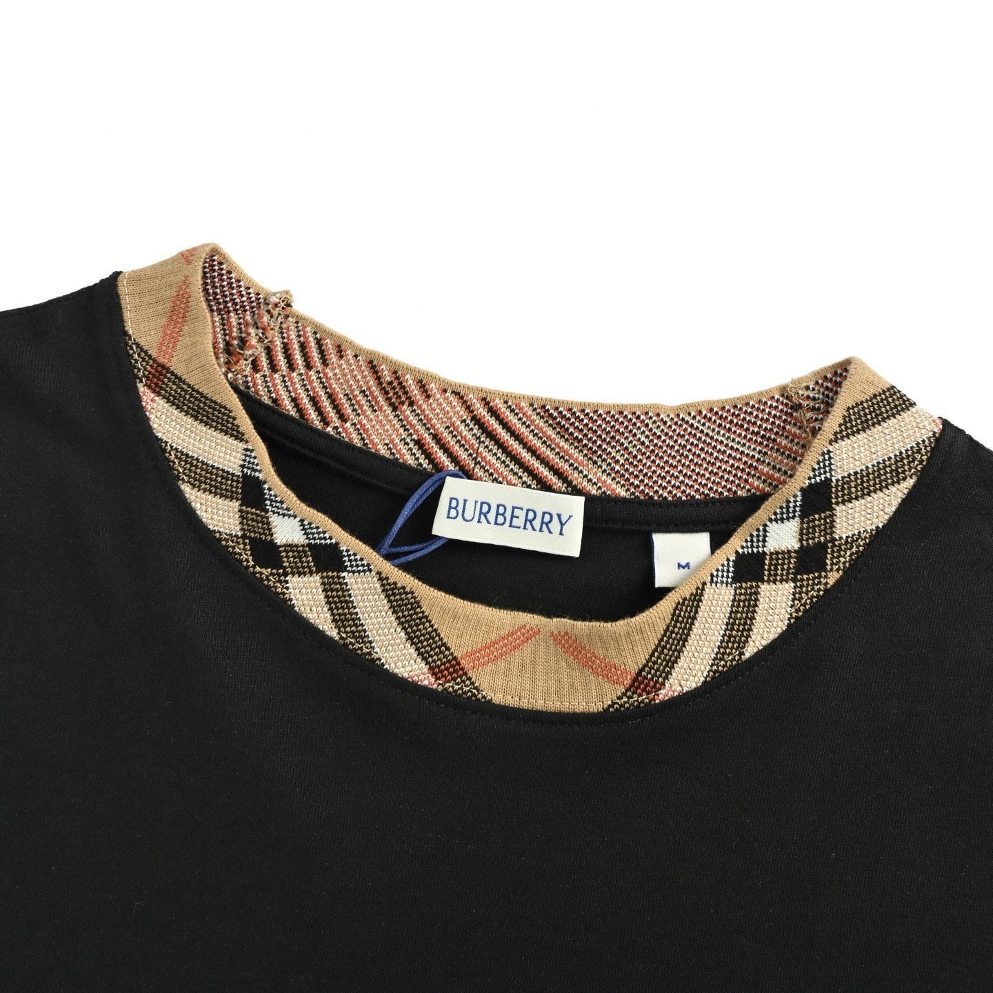 Burberry Trim Cotton T-Shirt In Black - Afbeelding 4