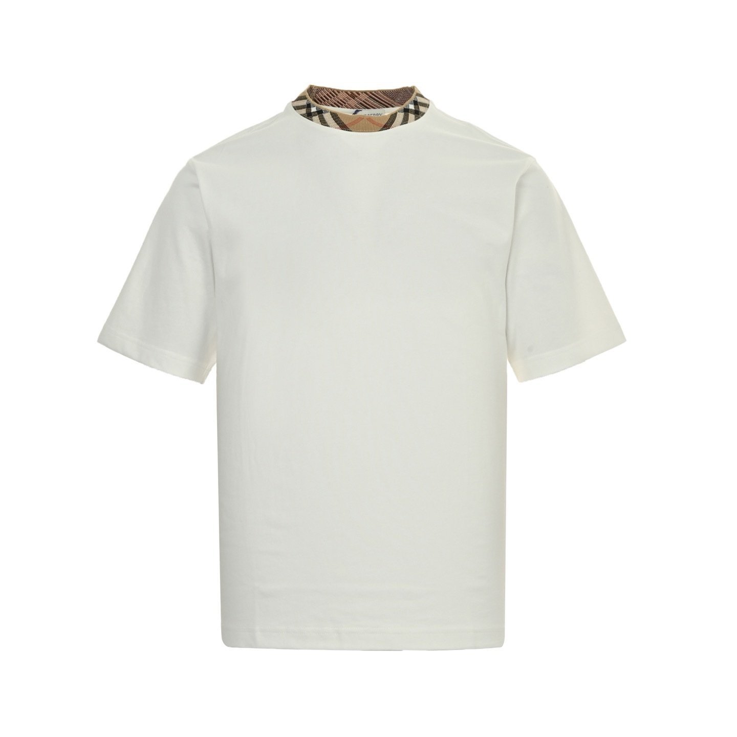 Burberry Trim Cotton T-Shirt In Chalk White