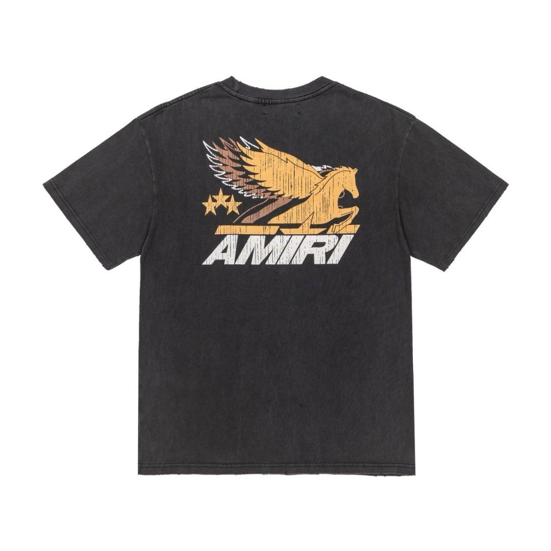 Amiri Vintage Pegasus T-Shirt Grey - Afbeelding 3
