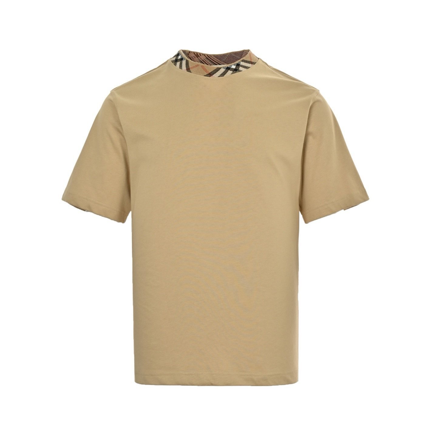 Burberry Trim Cotton T-Shirt In Beige