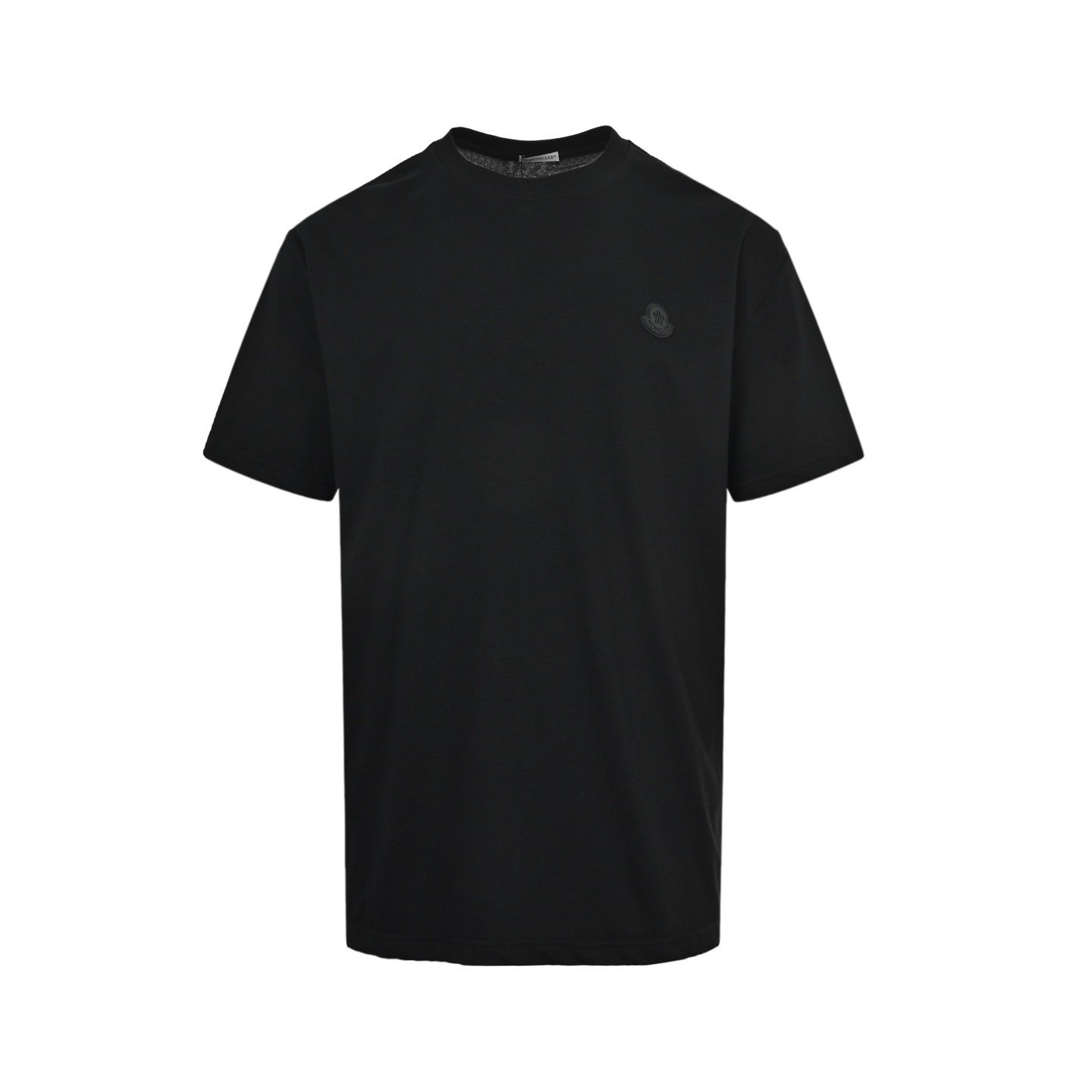 Moncler Black Cotton T-Shirt Black Logo