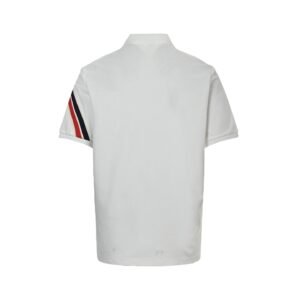 Alternative view of Moncler Tricolour Trimmed Cotton Piquet T-Shirt White