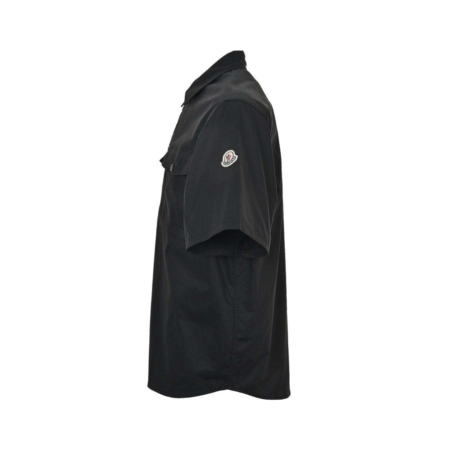 Moncler Black Cotton Gabardine Short Sleeve T-Shirt - Afbeelding 2
