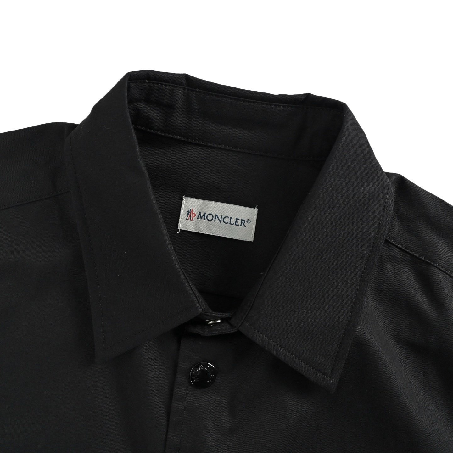 Moncler Black Cotton Gabardine Short Sleeve T-Shirt - Afbeelding 5