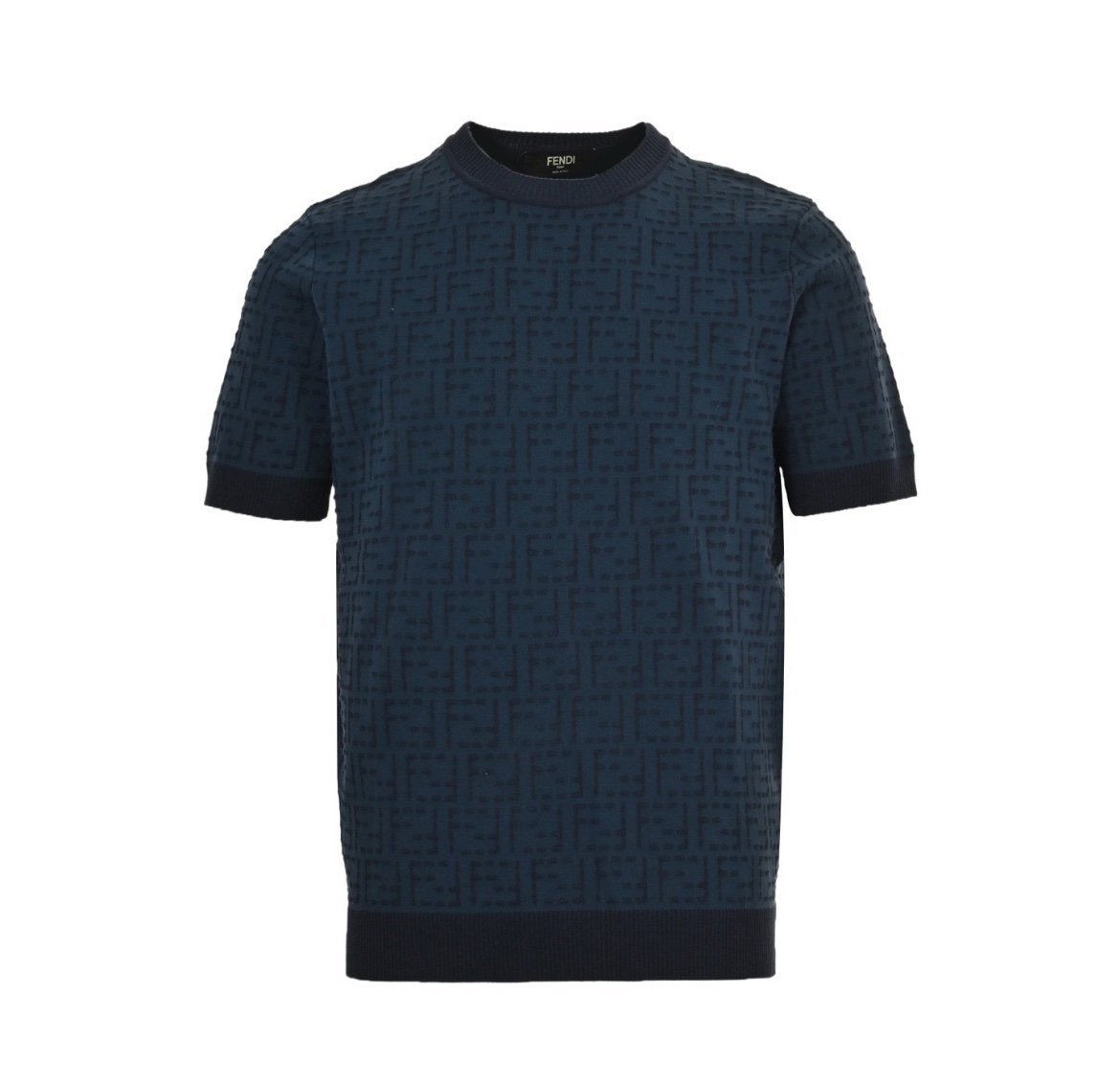 Fendi FF Selleria Cotton Blue T-Shirt