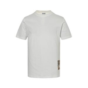 Burberry Check Tab T-Shirt White