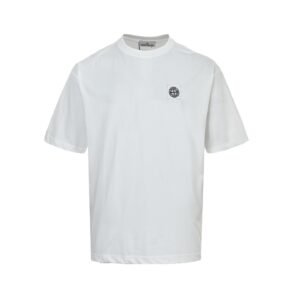 Stone Island Logo Print T-Shirt In White