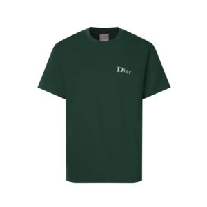 Dior Embrodoidery T-Shirt In Green Relaxed Fit