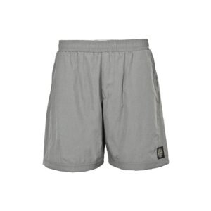 Stone Island Logo Grey Swim Shorts