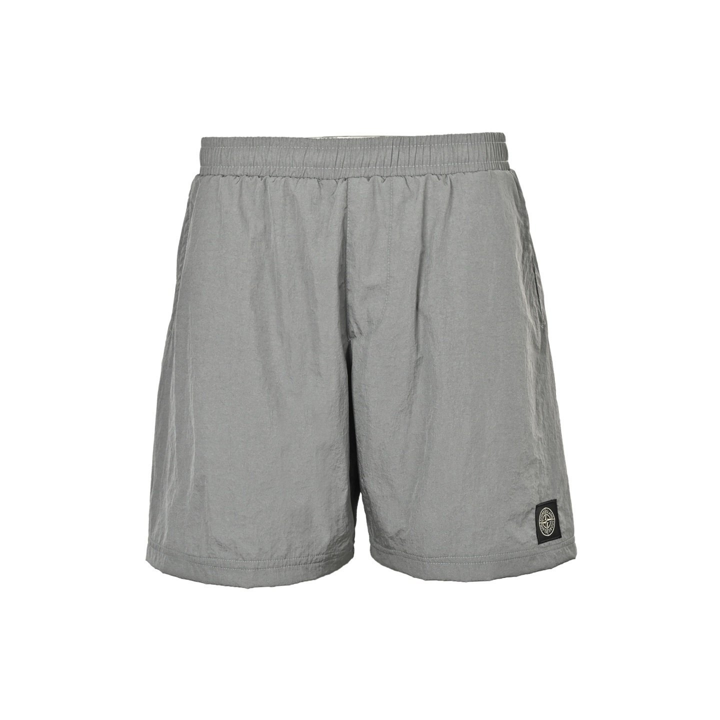 Stone Island Logo Grey Swim Shorts