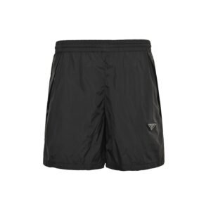 Prada Logo Black Swim Shorts