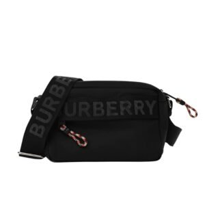 Burberry Nylon Logo Detail Crossbody Bag Black